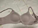 蕉内（Bananain）空气杯308A软支撑无痕女士内衣薄款透气大U领四季款背心式文胸罩 芋圆紫 S (70A/70B） 实拍图