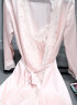 MOXTOC睡衣女性感吊带睡裙女士蕾丝花边冰丝开衫两件套 粉色 M（80-100斤） 实拍图