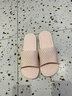 merdor男士拖鞋夏天家居室内抗菌浴室洗澡防滑软底静音轻便凉拖鞋女四季 皮粉 36-37 S码 实拍图