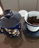 一园 陶瓷茶杯个人专用办公室茶水分离泡茶杯男士高档中式陶瓷杯子 陶瓷四件套杯泡茶杯 田园蓝四件杯 实拍图