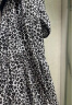 ochirly欧时力商场同款 纯棉盐缩碎花连衣裙夏装法式桔梗裙A字裙 黑色 XS 晒单实拍图