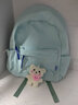 艾欣儿 学生书包女生初中生高中大学生双肩包女大容量ins韩版学院风简约纯色高颜值背包潮款 绿色带【大腮红熊挂件】 实拍图