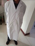 熠帛冬季防静电白大褂实验室男女药厂药店诊所牙科学生化学防酸碱 长袖松紧袖厚款 2XL (180) （体重155斤以下） 实拍图
