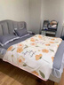 南极人（Nanjiren） 法兰绒全棉被套单件纯棉加厚加绒保暖被罩双人水晶绒秋冬天保暖 幸运花【A面纯棉 B面法兰绒】 单被套 150cm*200cm 实拍图