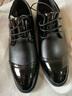 卡帝乐鳄鱼（CARTELO）男鞋商务正装鞋职场低帮潮流系带皮鞋子男1057 黑色 41 实拍图