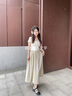 自由系半身裙女2025新款夏季薄款高腰a字显瘦伞裙百褶长裙小个子山本裙 实拍图