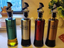 COOWELL 油壶玻璃彩色防尘防漏厨房用品不锈钢油瓶调味酱油调料瓶 4件套300ML自动开合 实拍图