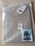 AB男T恤全棉圆领打底透气汗衫舒适宽松男短袖老人衫睡衣家居服 麻灰 L 实拍图
