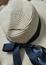 木耳边大檐帽 夏天韩版女士草帽子木耳边花朵波浪边遮阳帽大沿帽沙滩防晒帽子遮阳帽防晒帽子户外旅行女生帽 米色 实拍图