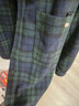 马登工装 复古羊毛混纺格子外套厚实格纹ins帅气休闲夹克男 蓝绿格 XL 实拍图