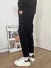 啄木鸟休闲裤男2025秋冬新款加绒加厚束脚裤男宽松百搭男士九分裤子男裤 8005黑色常规 XL 建议120-145斤 实拍图