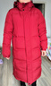鸭鸭羽绒服女中长款过膝冬保暖白鹅绒极寒外套KXM 暗红色 L 实拍图