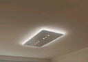 薄度创意led吸顶灯长方形无主灯客厅灯简约现代卧室灯超薄餐厅书房灯 90*50CM-三色调光-射灯无分控 实拍图