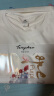 纯棉白色短袖t恤女修身型夏季新款运动风休闲女士半袖上衣 白色圆领：中国风 L 105-115斤 实拍图