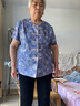 奉孝中老年人女夏装妈妈装春夏洋气太太老人衣服套装冰丝短袖奶奶衬衫 896树叶蓝（搭配黑裤子） 5XL （建议160-175斤） 实拍图
