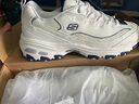 斯凯奇（Skechers）女小白鞋厚底增高休闲鞋网面透气运动鞋时尚春季款 99999863 白色/海军蓝色/WNV 38 实拍图