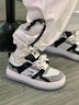 回力女鞋休闲小白鞋2026春季新款厚底时尚百搭运动鞋学生增高轻便板鞋 白黑-四季款 35 实拍图
