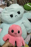 萌萌猪翻面章鱼玩偶双面翻转八爪鱼公仔小毛绒玩具变脸礼物章鱼礼物 粉色转淡蓝 130厘米 实拍图