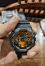 卡西欧（CASIO）手表男 G-SHOCK黑金 户外运动防水防震男表 潮流学生表考试表 GA-110-1A  权志龙同款 实拍图