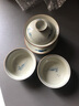 兮元记草木灰普洱茶杯手绘陶瓷主人杯单杯个人大号品茗杯茶建盏功夫茶具 盖碗+主人杯*2+小茶盘-简装 实拍图