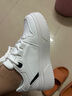 回力（Warrior）官方小白鞋女鞋冬季板鞋女士低帮饼干鞋皮面休闲鞋子女 白色 40 实拍图
