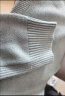 MARKLESS毛衣男士春季圆领针织衫纯色打底衫外套MSB0710M1 烟灰色 M  实拍图