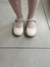 百丽童鞋春秋女童皮鞋返校学生鞋宝宝透气珍珠单鞋表演鞋 米色30码 实拍图