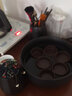 矜瓷 茶具配件茶道六君子套装茶刀茶勺茶夹竹茶针工具配件摆件泡茶艺 08黑陶茶字六君子+茶洗+茶叶罐 实拍图