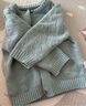 巴厘小猪（BALIPIG）儿童毛线衣春秋宝宝针织衫女童衣服外套婴儿毛衣开衫男童春装洋气 玛瑙绿 80 cm 实拍图
