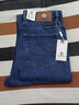 AEMAPE苹果纯棉秋冬季牛仔裤中老年高腰深裆宽松直筒爸爸装百搭加绒长裤 （厚款）A款#深蓝色 32 (2尺5) 实拍图