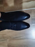 奥尔彼皮鞋男休闲真皮尖头透气软皮软底内增高男士英伦商务牛皮正装男鞋 黑色 42 实拍图