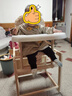 宝贝兔 宝宝餐椅实木多功能儿童餐椅婴儿吃饭座椅便携式新生儿餐桌椅 原木色三合一小象 实拍图