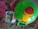 费雪（Fisher-Price）婴儿手抓摇铃球拍拍球小球宝宝充气橡胶皮球 4寸手柄铃铛F0517 绿色 实拍图