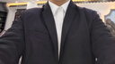 罗蒙男士西服套装商务职业正装小西装结婚新郎上班春秋季修身外套 黑色（西服+裤子） 2XL 实拍图