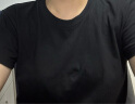 真维斯短袖T恤男夏季潮流男装新款宽松半袖上衣纯棉卡通印花体恤 纯棉（黑色） XL 晒单实拍图