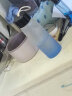 卡西菲（kaxifei）水杯男玻璃杯女磨砂简约夏天便携杯子小清新森系创意个性潮流茶杯 自信-异形渐变蓝 实拍图