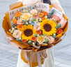 百花馆情人节鲜花向日葵真花束玫瑰花生日礼物送老师女友同城配送小时达 青春如歌|dyh79 实拍图