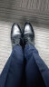 宜驰（EGCHI）皮鞋男士商务休闲正装英伦耐磨舒适通勤鞋子男 1618-G 黑色 39 实拍图