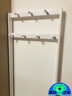 唯博思实木挂衣架落地可坐鞋架置物架家用入户门换鞋凳衣帽架一体收纳架 纯白色40cm 实拍图