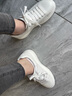 百思图春商场新款牛皮休闲小白鞋松糕厚底女运动板鞋ZWZA3AM4 白色 （女鞋） 38 实拍图
