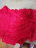 梦瑞尔3条礼盒装本命年大红女士内裤内裆棉质 性感蕾丝低腰三角裤头礼物 i818款一：红色+红色+红色 3条 L 建议90-110斤 实拍图