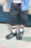 泰兰尼斯夏季儿童凉鞋男女童包头学步鞋宝宝户外沙滩鞋 黑/灰 25码 晒单实拍图