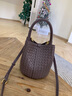 viney斜挎包包女包牛皮水桶包编织包大容量生日新年礼物送女友老婆 【香芋紫】实用高档洋气手提包 百搭通勤时尚中年妈妈包 实拍图
