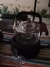 正扬电陶炉煮茶器玻璃烧水壶功夫茶具套装家用煮茶炉养生泡茶壶电茶炉 钻石黑+藤编900提壶 实拍图
