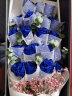 荟鲜阁鲜花速递33朵红玫瑰花束送女友生日礼物全国同城配送 19朵蓝色妖姬礼盒 实拍图