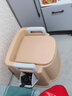 宝贝时代 【免安装】移动马桶老人坐便椅坐便器孕妇马桶老年人家用蹲坑凳 【200清洁袋+房间用】卡其 实拍图
