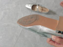 思加图新款玛丽珍鞋复古法式方头平底鞋单鞋女鞋子H8321CQ2 银色 37 晒单实拍图