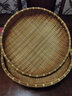 手工竹编筐竹蓝工艺品竹篮子筛子竹制品竹簸箕箩筐干货晒筐晾晒竹扁小竹筐馒头筐水果筐收纳筐家用 B款外径36高12cm_烟熏 实拍图
