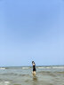 鑫格莱特游泳衣女新款大码胖mm韩国保守连体裙式蕾丝遮肚显瘦温泉泳装1910 黑色 XL 实拍图