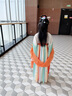 爱宝适儿童汉服六一女童夏装中国风古装女孩儿童节礼物汉服唐装连衣裙 风鸢纱裙 150 码【建议身高140-150cm】 实拍图